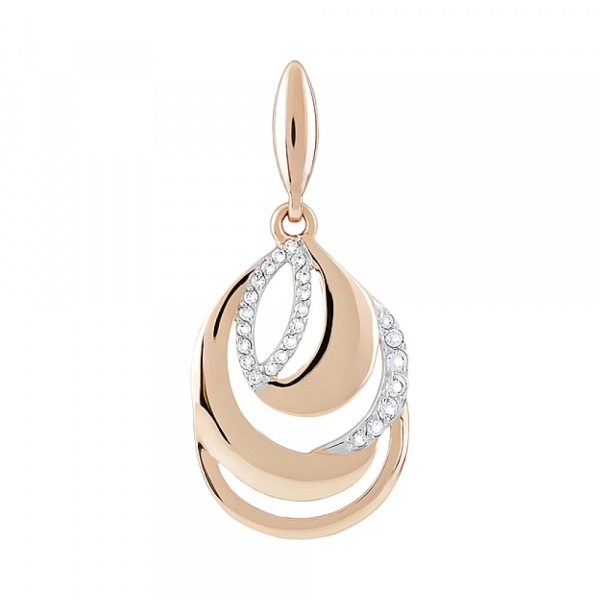 Золотая подвеска с фианитами № 123753