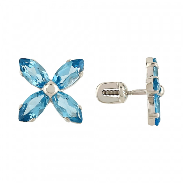 Пуссеты с топазом № 51956