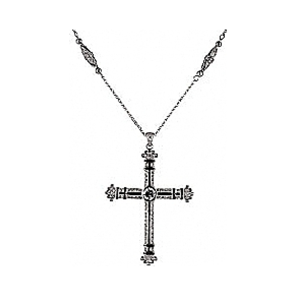 Серебряное колье с фианитами № 68656