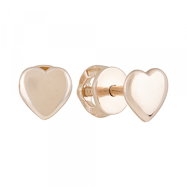 Золотые серьги без камня № 127449