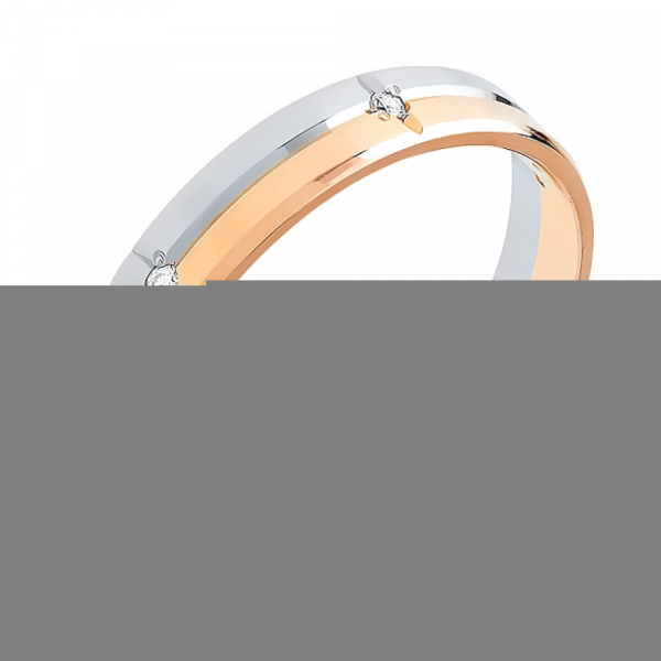 Золотое кольцо обручальное с фианитом 4мм № 85853