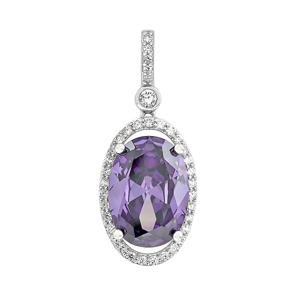 Серебряная подвеска с фианитами № 112724