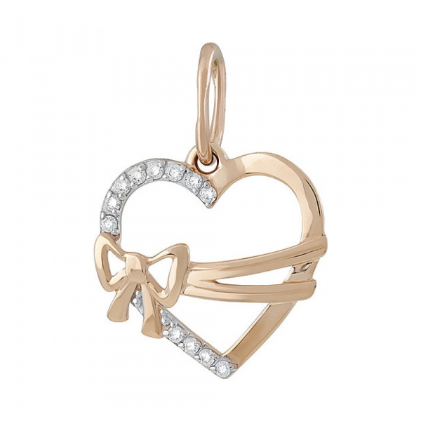 Золотая подвеска с фианитом № 134988