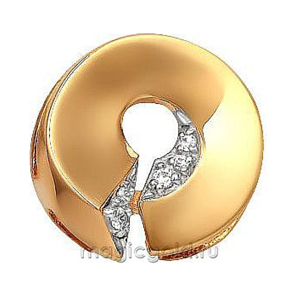 Золотая подвеска с фианитом № 174170