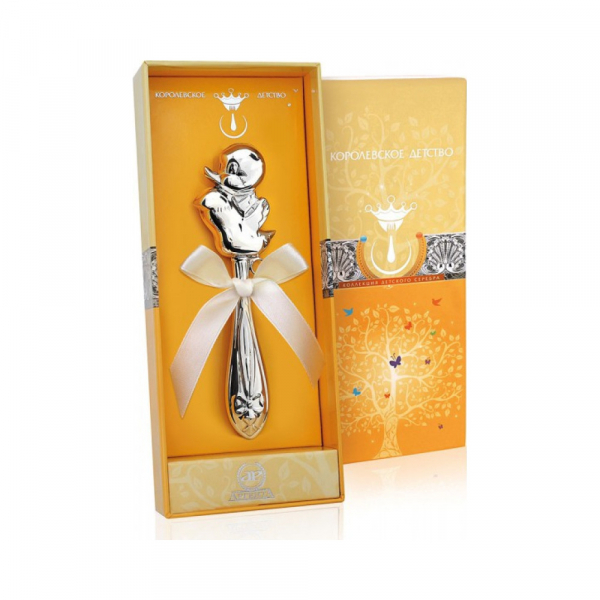 Серебряная погремушка «Утенок»