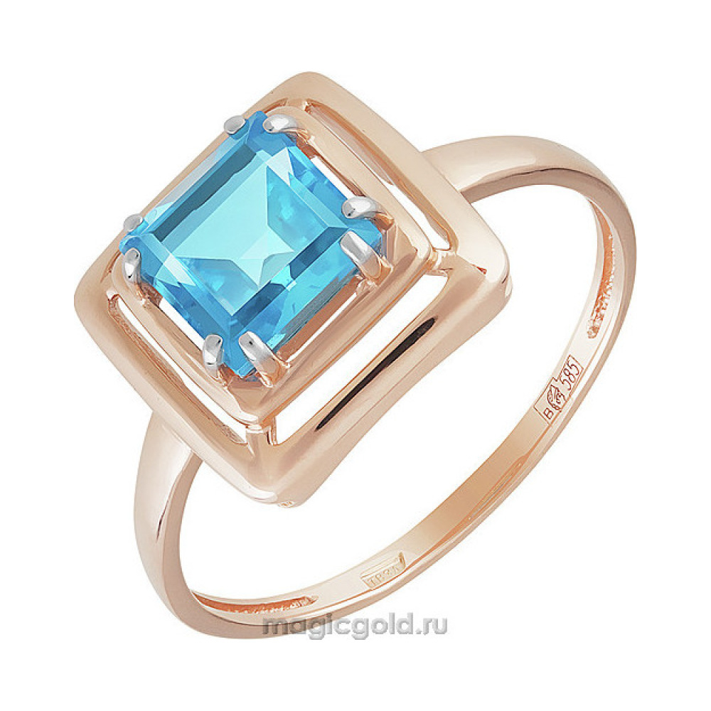 Золотое кольцо с топазом № 160485