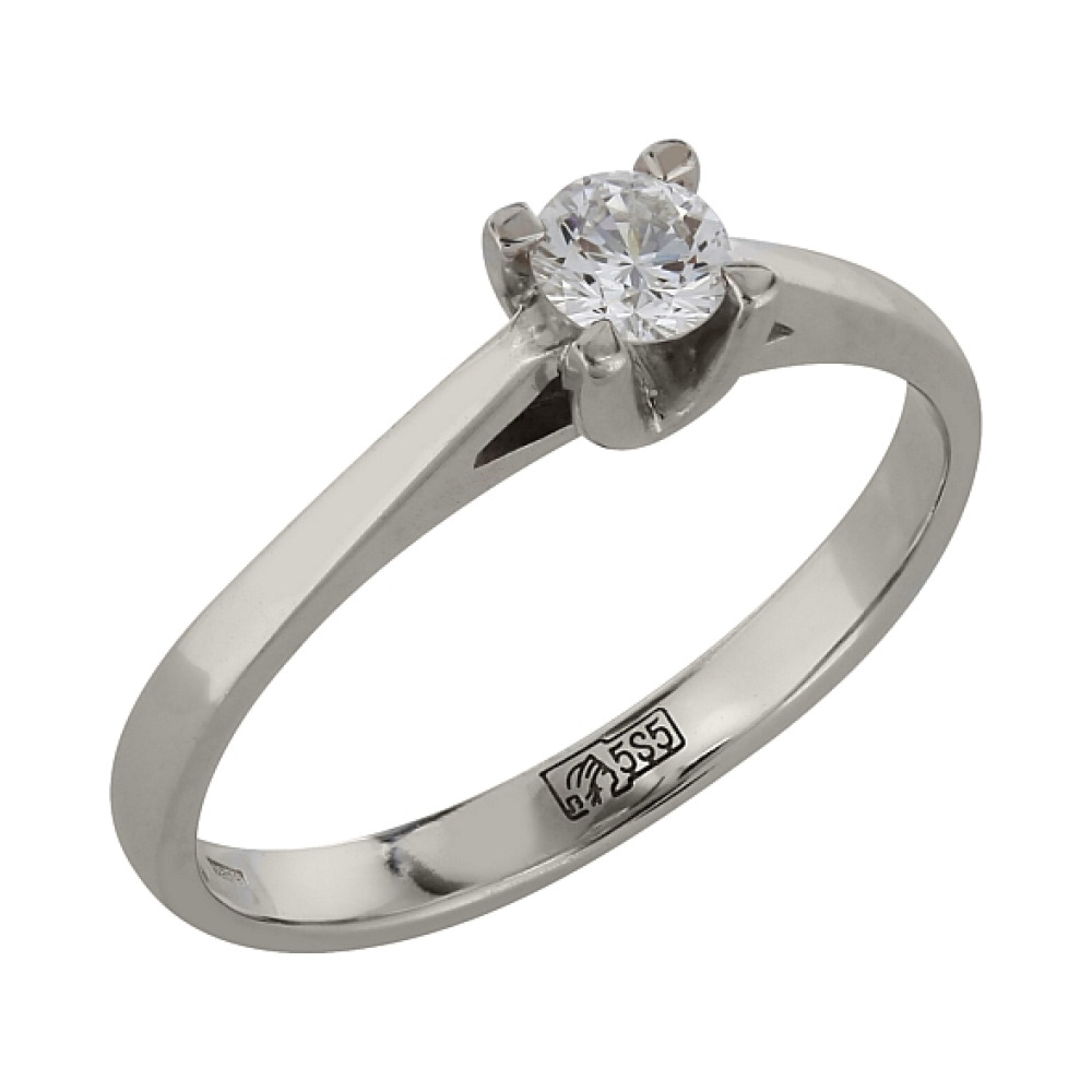 Кольцо с бриллиантом № 85597