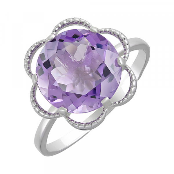 Серебряное кольцо с аметистом № 123243