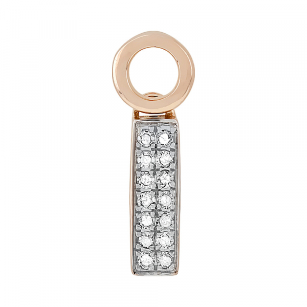 Золотая подвеска с бриллиантом № 114904