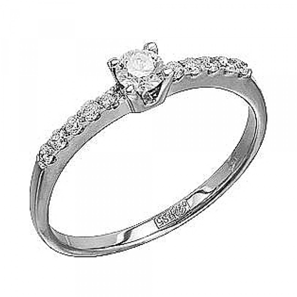 Кольцо с бриллиантом № 98990