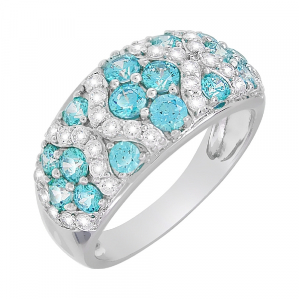 Серебряное кольцо с фианитами № 117456