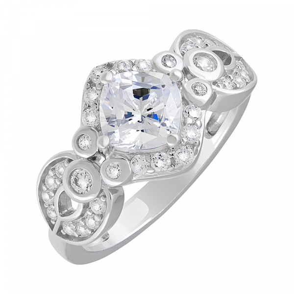 Серебряное кольцо с фианитами № 127700