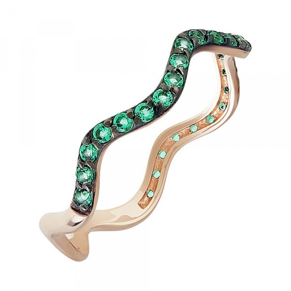 Золотое кольцо с фианитом № 138530