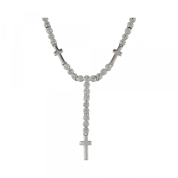 Серебряное колье без камня № 76727