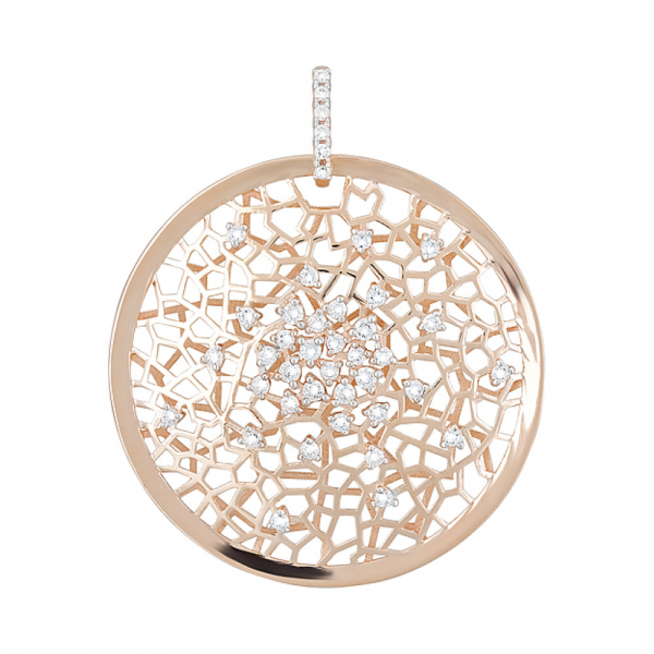 Золотая подвеска с фианитами № 124706