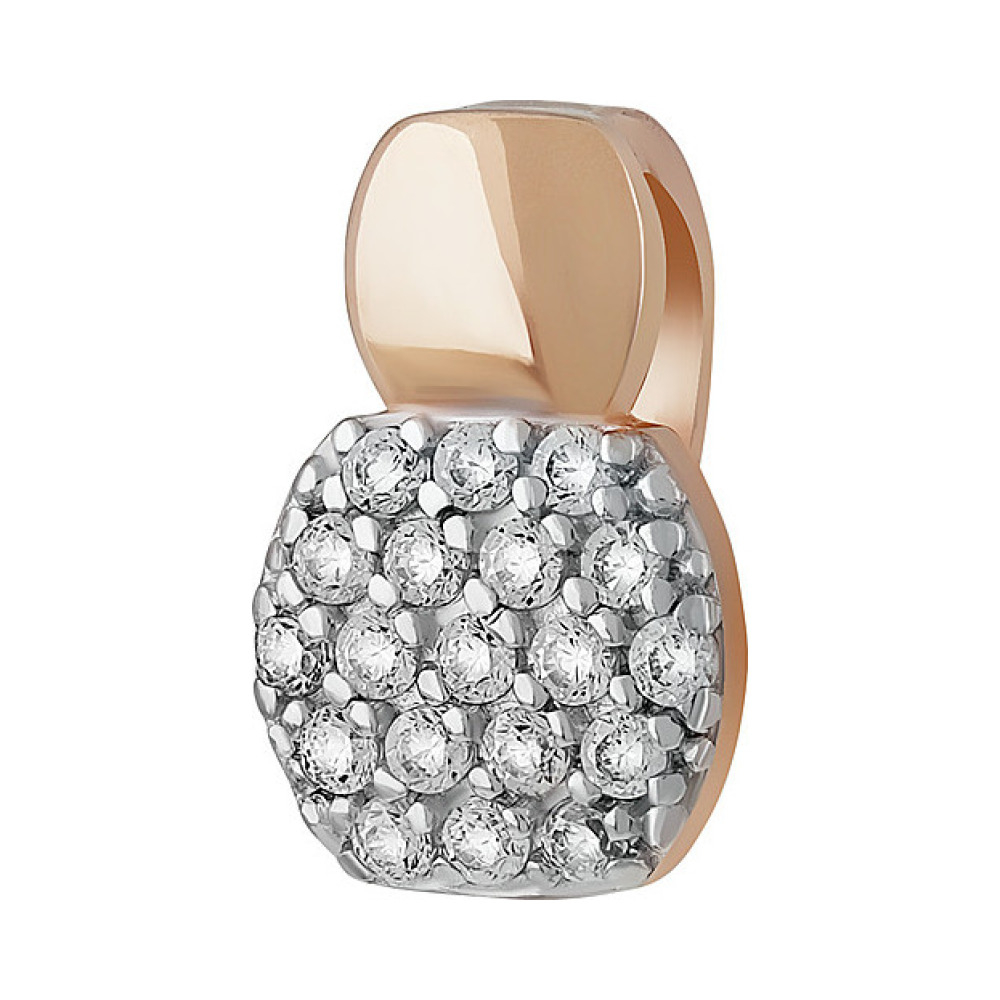 Золотая подвеска с фианитом № 137073