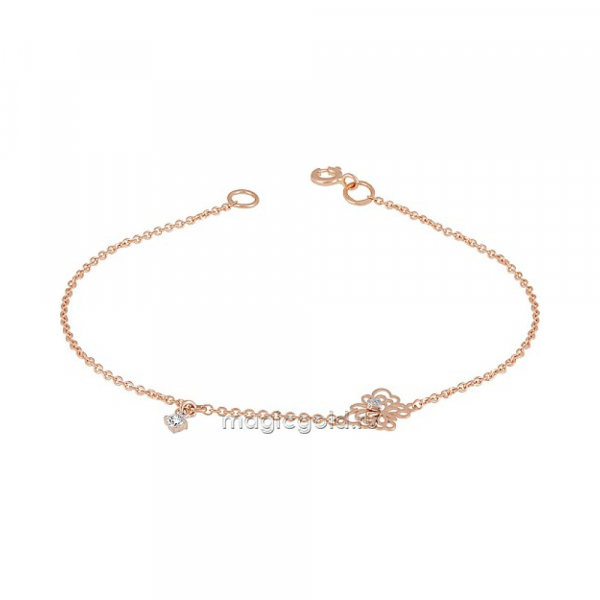 Золотой браслет с фианитом № 160171