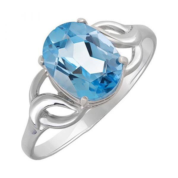 Серебряное кольцо с топазом № 132052