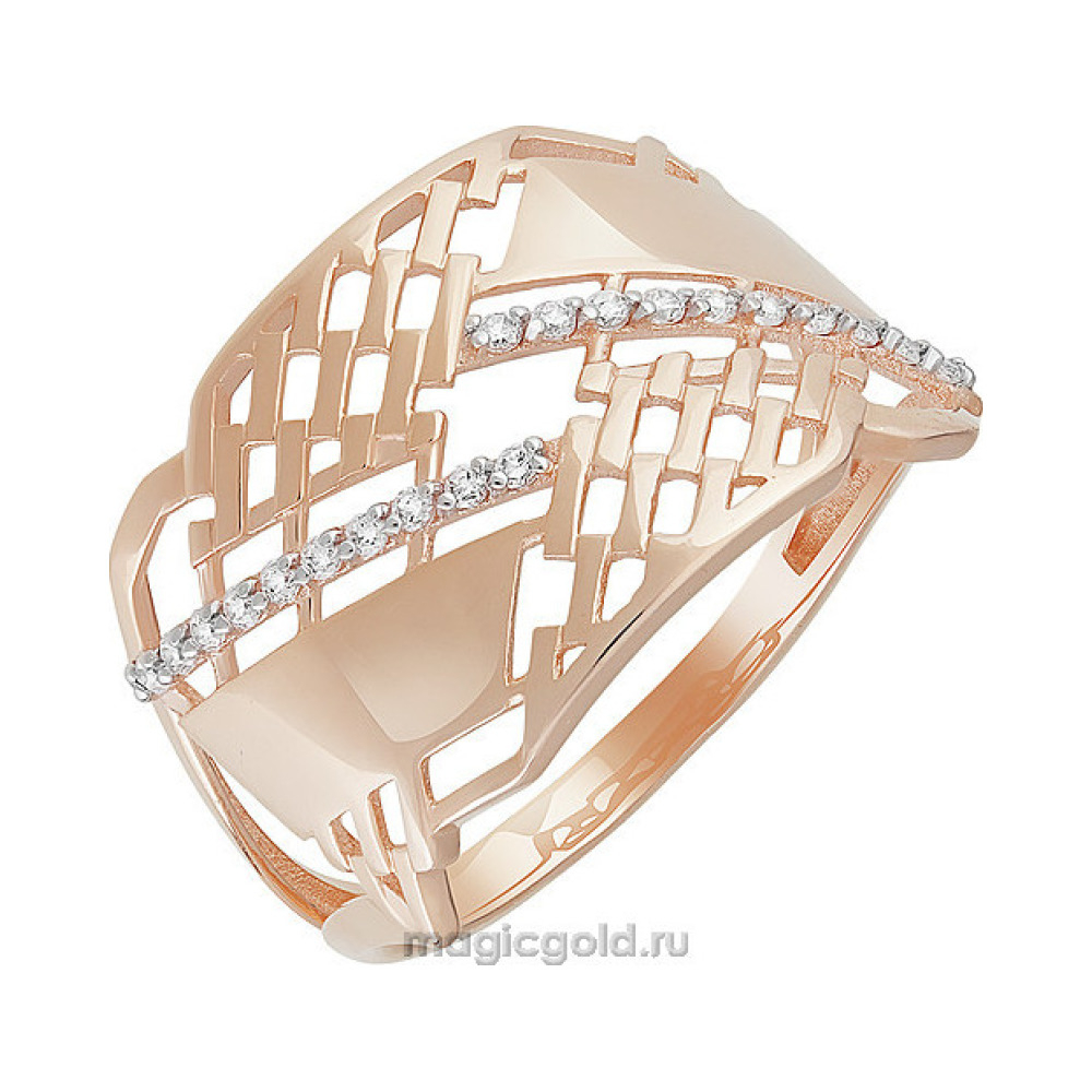 Золотое кольцо с фианитом № 155920