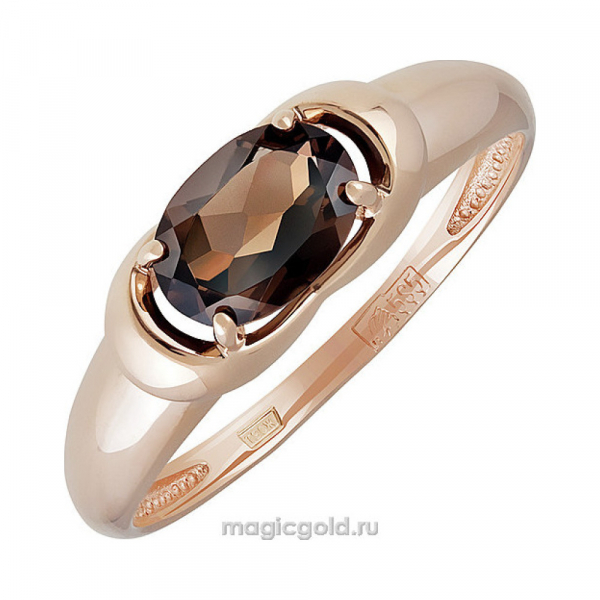 Золотое кольцо с раухтопазом № 137849