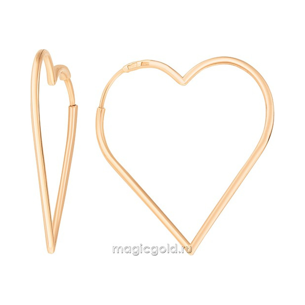 Золотые серьги конго № 173351