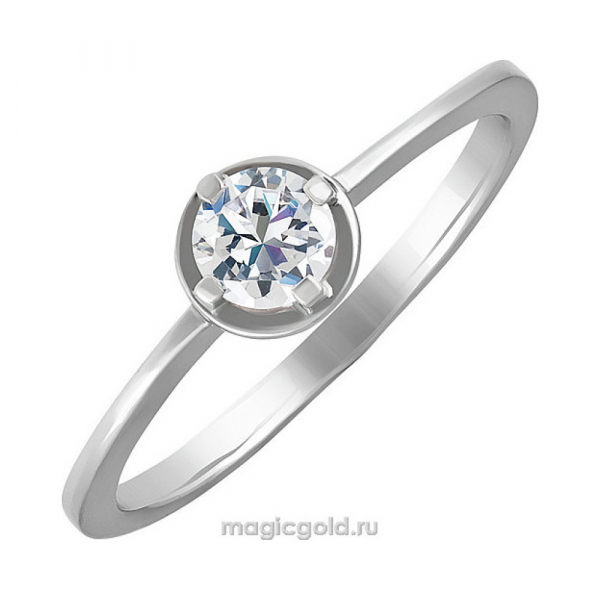 Золотое кольцо с бриллиантом № 160705