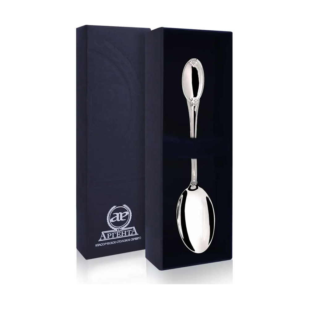 Ложка чайная гладкая из серебра 925 пробы