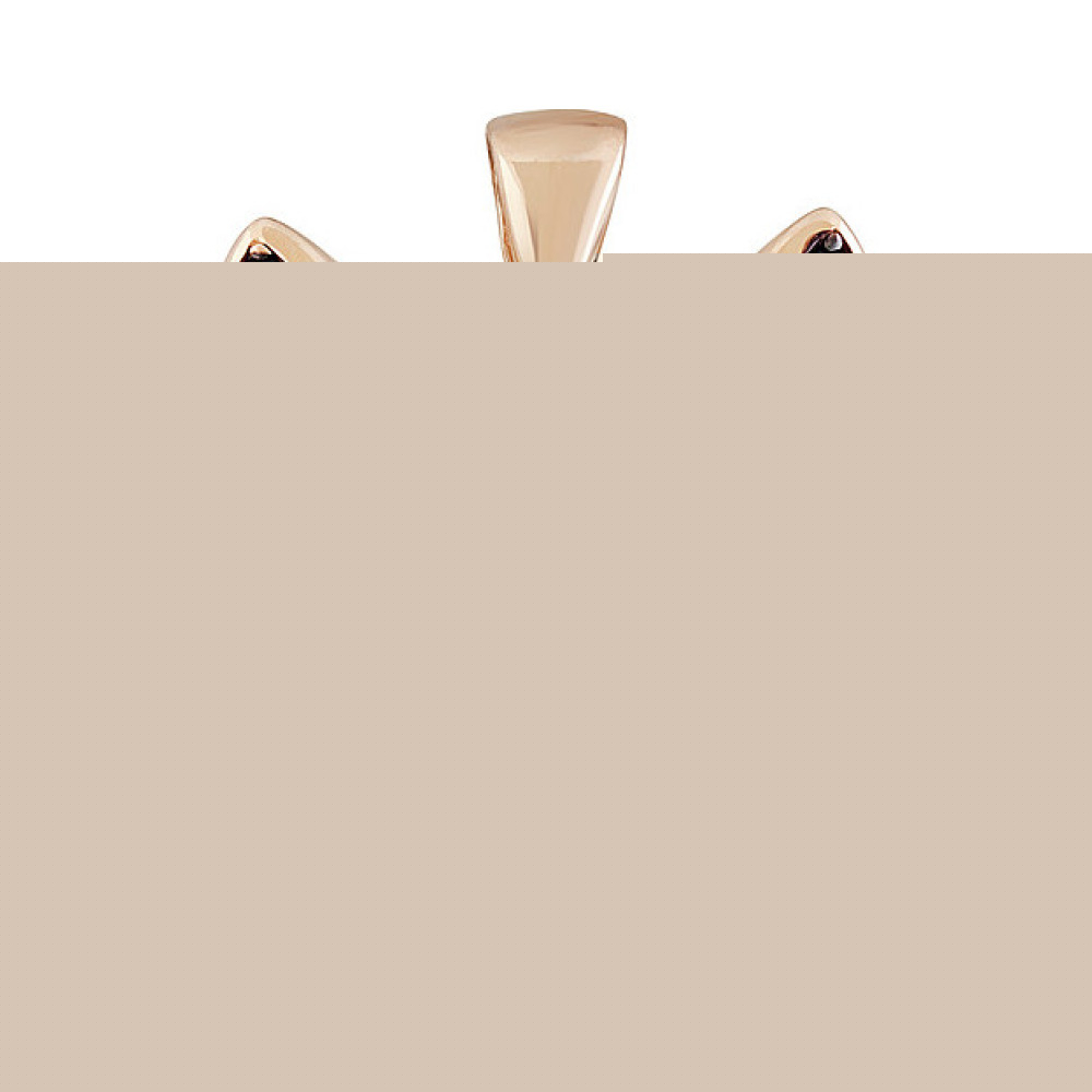 Золотые серьги с бриллиантом № 82338