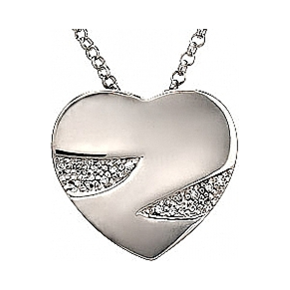 Серебряное колье с фианитами № 62548