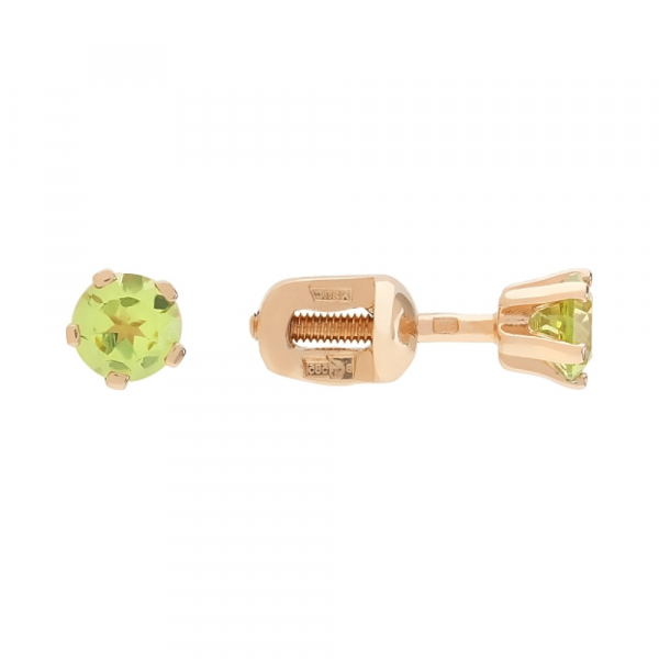 Пуссеты с хризолитом № 51779