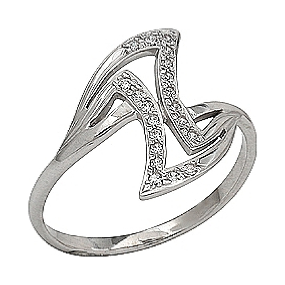 Золотое кольцо с фианитом № 70335