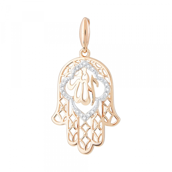 Золотая подвеска с фианитами № 128922