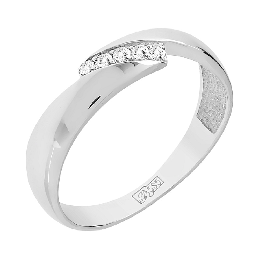 Золотое кольцо с бриллиантом № 74280