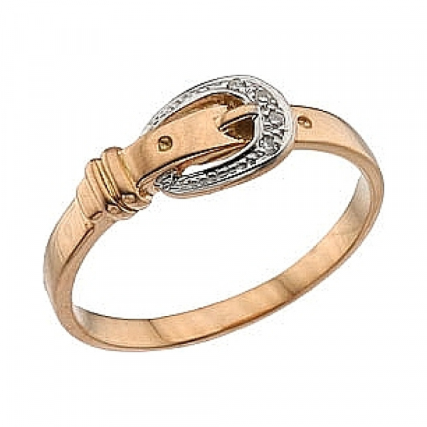 Золотое кольцо с бриллиантом № 63764