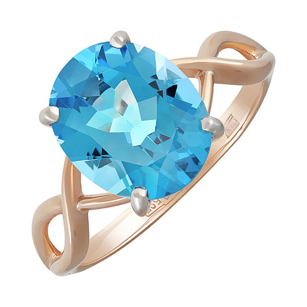 Золотое кольцо с топазом № 135079