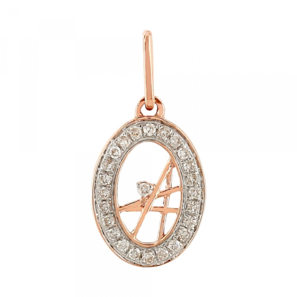 Золотая подвеска с бриллиантами № 106115