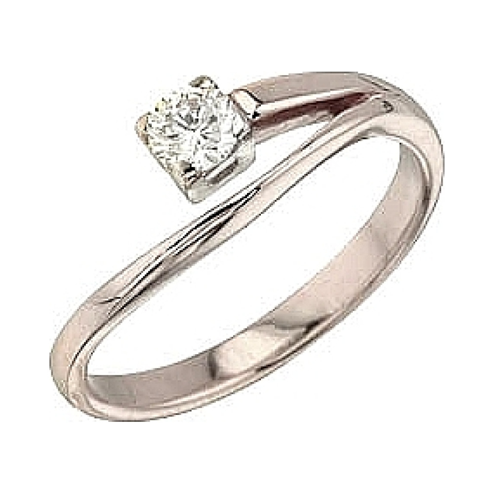 Золотое кольцо с бриллиантом № 65523