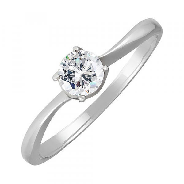 Золотое кольцо с бриллиантом № 107650