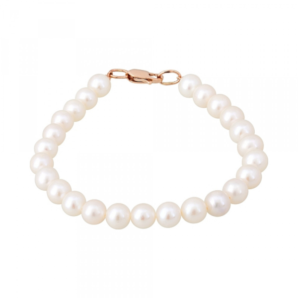 Золотой браслет с жемчугом № 119852