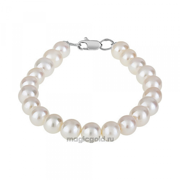 Серебряный браслет с жемчугом № 162091