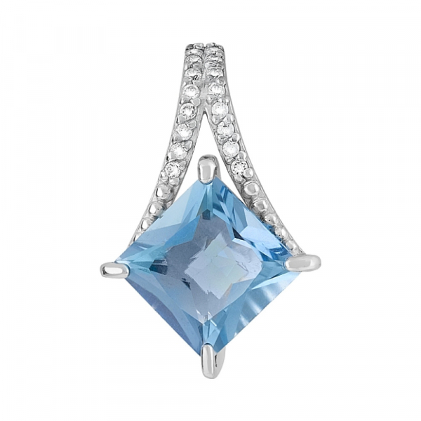 Золотая подвеска с топазом и фианитом № 118240