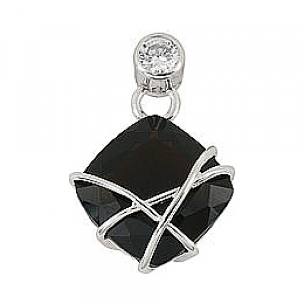 Серебряная подвеска с фианитом № 68520