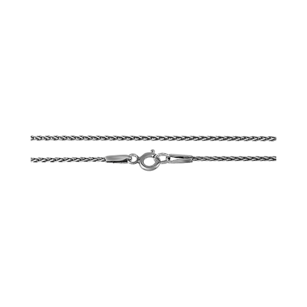 Серебряная цепь колос граненый черненая № 126469