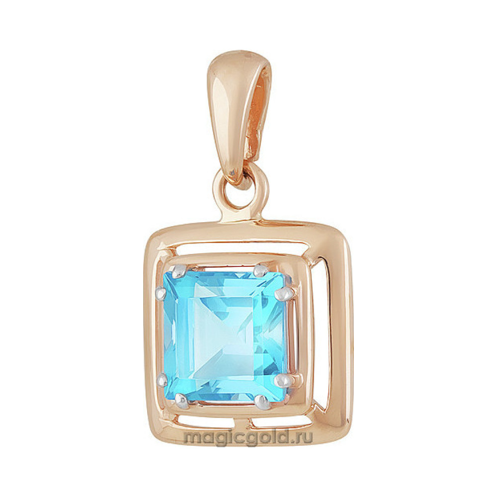 Золотая подвеска с топазом № 160448