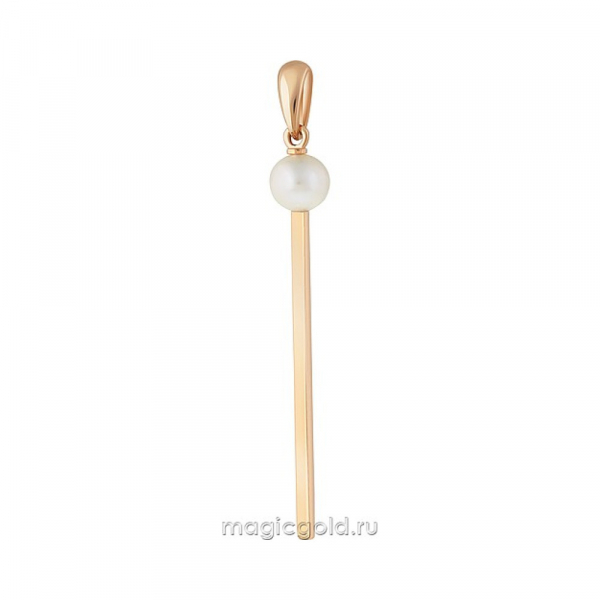 Золотая подвеска с жемчугом № 173364