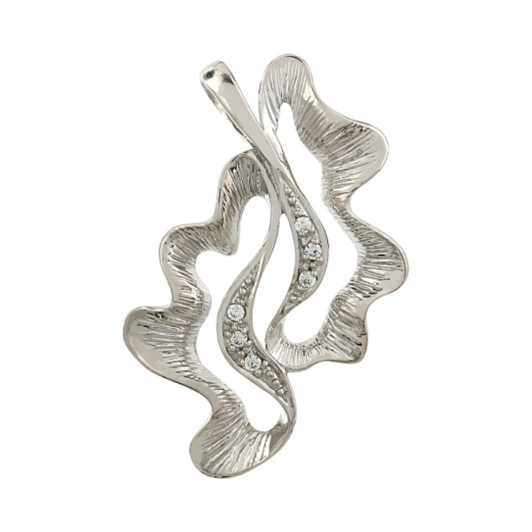 Серебряная подвеска с фианитами № 106193