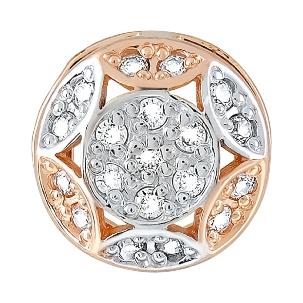 Золотая подвеска с фианитами № 120641