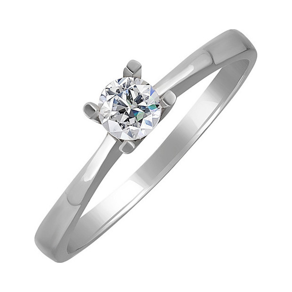 Золотое кольцо с бриллиантом № 128965