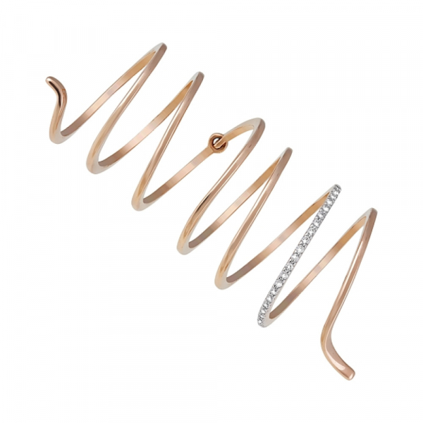 Золотое кольцо с фианитами № 121408