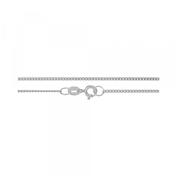 Серебряная цепь панцирная граненая родированная № 123428